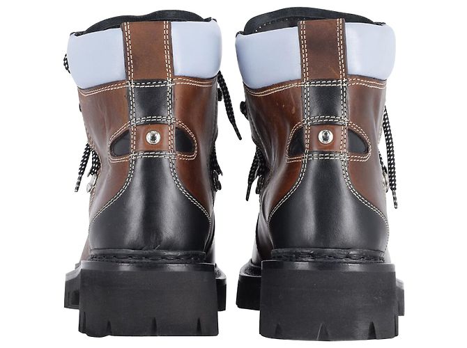 Dsquared2 Nuovi scarponcini da trekking in pelle marrone - vista 4