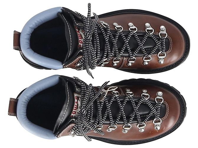 Dsquared2 Nuovi scarponcini da trekking in pelle marrone - vista 5