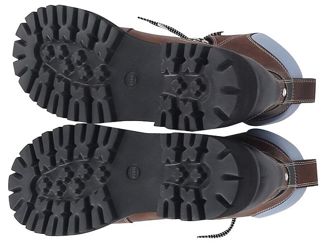 Dsquared2 Nuovi scarponcini da trekking in pelle marrone - vista 6