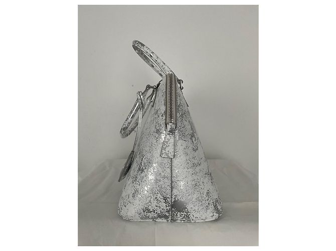 Borsa Maison Martin Margiela 5AC in pelle argento e bianca Bianco - vista 4