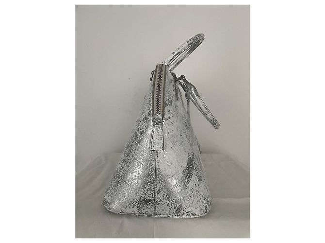 Borsa Maison Martin Margiela 5AC in pelle argento e bianca Bianco - vista 5