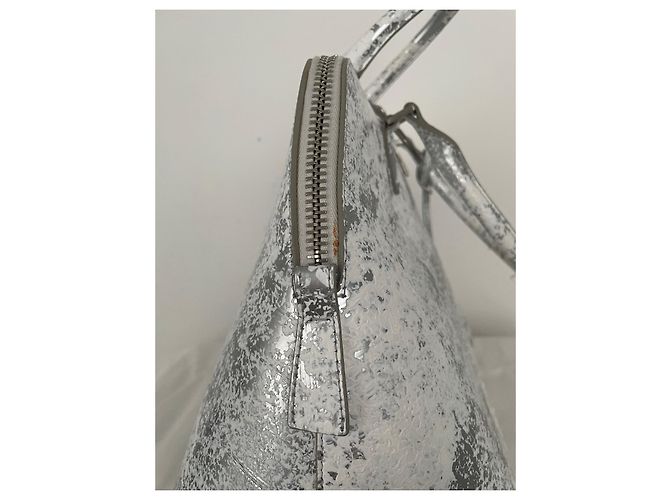 Borsa Maison Martin Margiela 5AC in pelle argento e bianca Bianco - vista 6