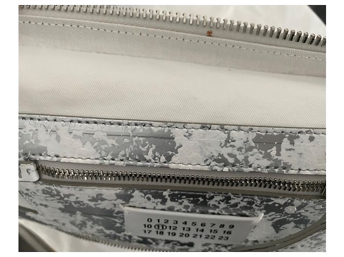Borsa Maison Martin Margiela 5AC in pelle argento e bianca Bianco - vista 9