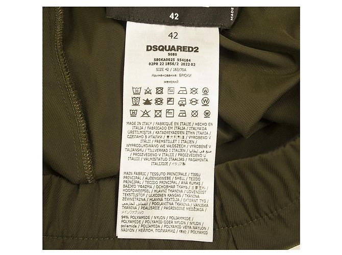 Dsquared2 Dsquared 2 Khakigrüne Logo-Stirrup-Leggings Hosenhosengröße 42 Dunkelgrün - Ansicht 3