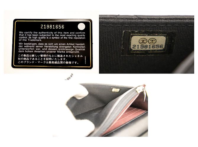 Wallet On Chain CHANEL Portafoglio classico nero su catena Borsa a tracolla WOC Pelle di agnello - vista 9
