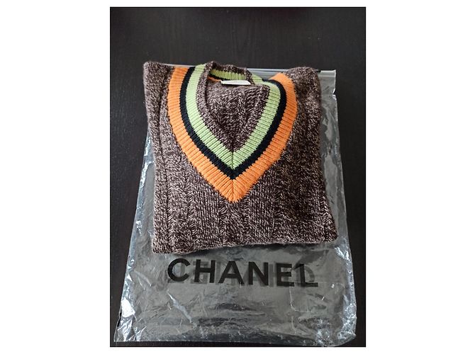CHANEL - Jersey de cachemir Castaño - vista 9