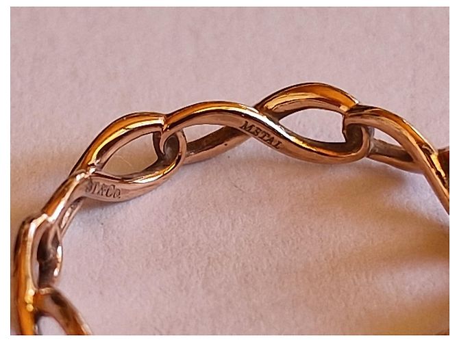 Tiffany & Co 3 Anelli Infinity in Rubedo Metal Rosa - vista 7