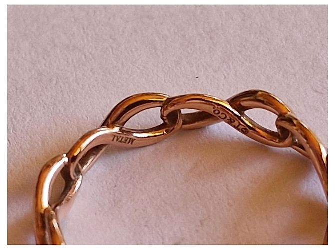 Tiffany & Co 3 Anelli Infinity in Rubedo Metal Rosa - vista 9