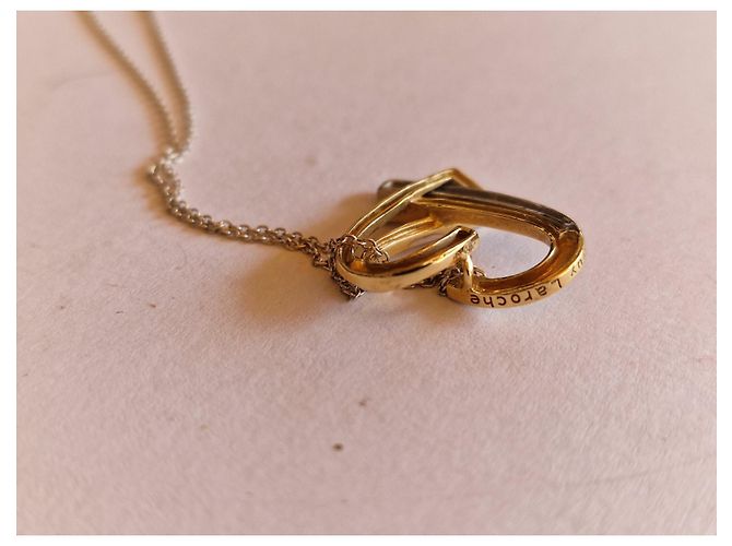 Guy Laroche coração de ouro 750/000 e diamantes Prata Dourado - vista 4