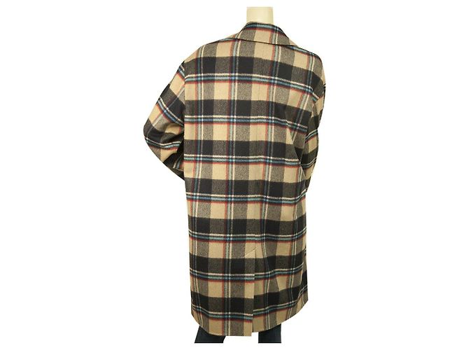 SET Urban Deluxe Cappotto al ginocchio a quadri beige blu taglia 40 GER, 44 IT - vista 2