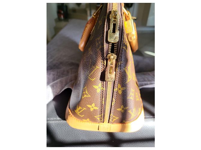 LOUIS VUITTON SAC ALMA PM MONOGRAMME Marron - vue 11