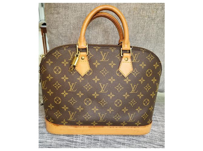 LOUIS VUITTON SAC ALMA PM MONOGRAMME Marron - vue 14