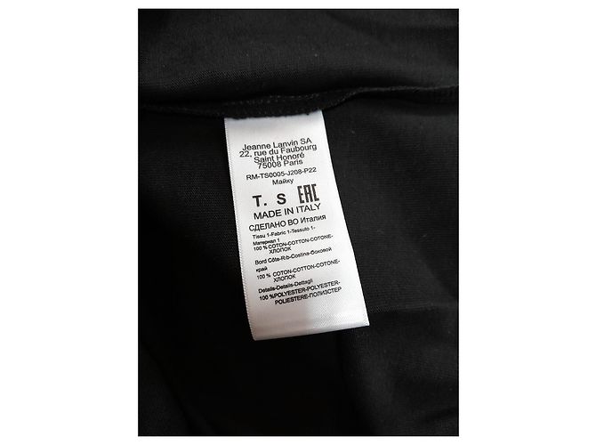 Camiseta Lanvin bordada de algodón negro - vista 4