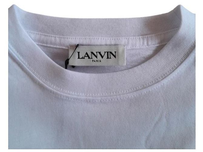 Camiseta Lanvin bordada de algodón blanca Blanco - vista 3