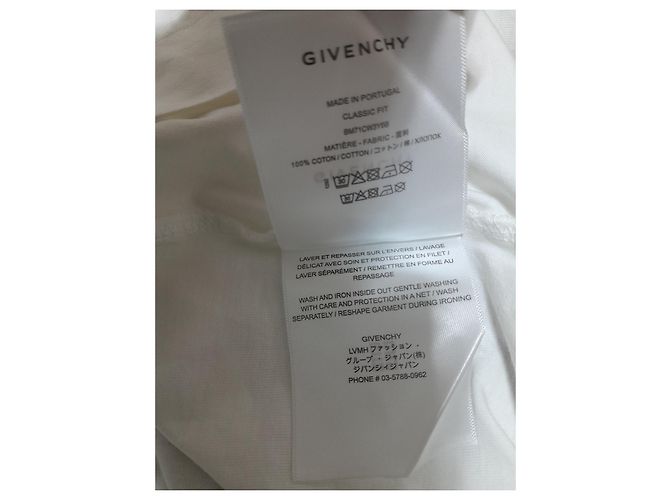 Camiseta bordada Givenchy de algodón blanca XL Blanco - vista 5
