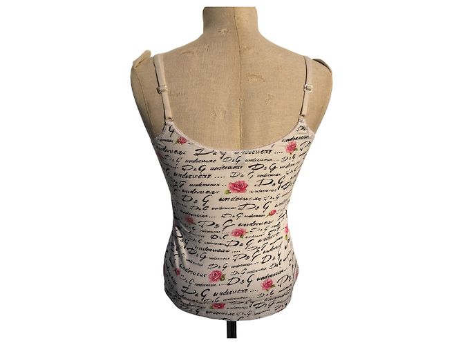 Camiseta interior ajustable Dolce & Gabbana Negro Rosa Blanco - vista 2