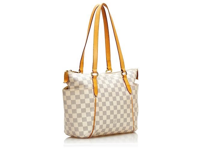 Louis Vuitton White Damier Azur Totally PM Bianco - vista 2