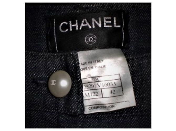 Cambon Jeans Chanel blu in cotone a gamba dritta - vista 3