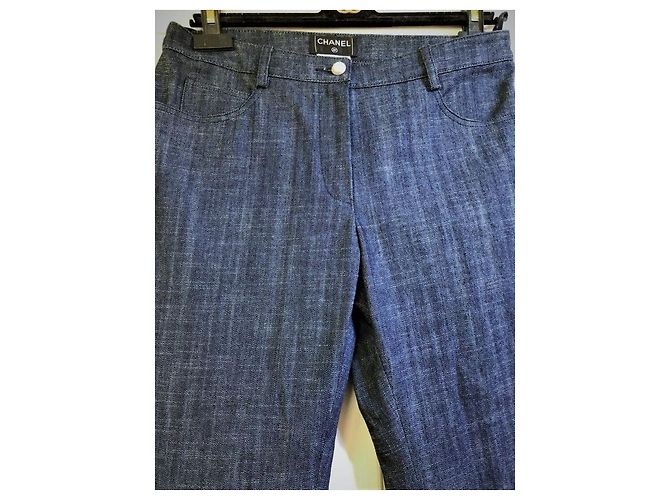 Cambon Jeans Chanel blu in cotone a gamba dritta - vista 4