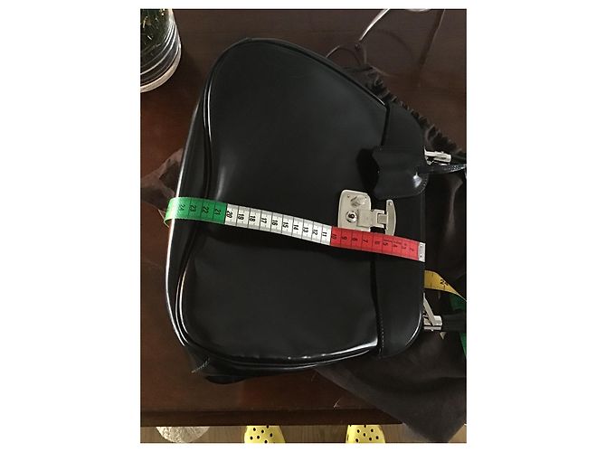 Borsa a mano Gucci Bamboo Padlock in pelle nera Nero - vista 11