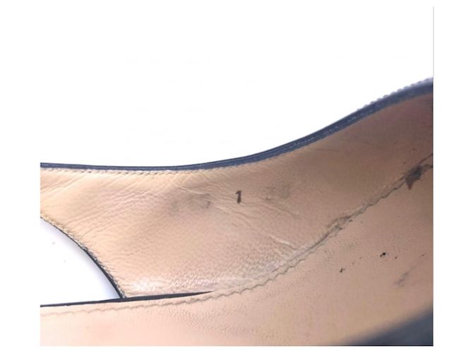 Décolleté slingback con plateau Yves Saint Laurent 38 aggiungi verni Nero - vista 7