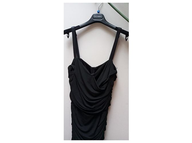 Vestido Dolce & Gabbana de jersey de viscosa negro drapeado - vista 5