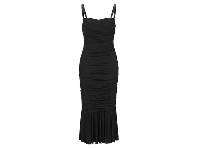 Vestido Dolce & Gabbana de jersey de viscosa negro drapeado - vista 6