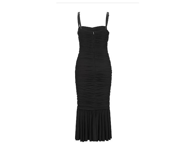 Vestido Dolce & Gabbana de jersey de viscosa negro drapeado - vista 7