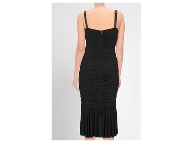 Vestido Dolce & Gabbana de jersey de viscosa negro drapeado - vista 8