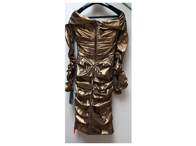 Dolce & Gabbana Jersey Kleid Silber mit langen Ärmeln - Ansicht 2