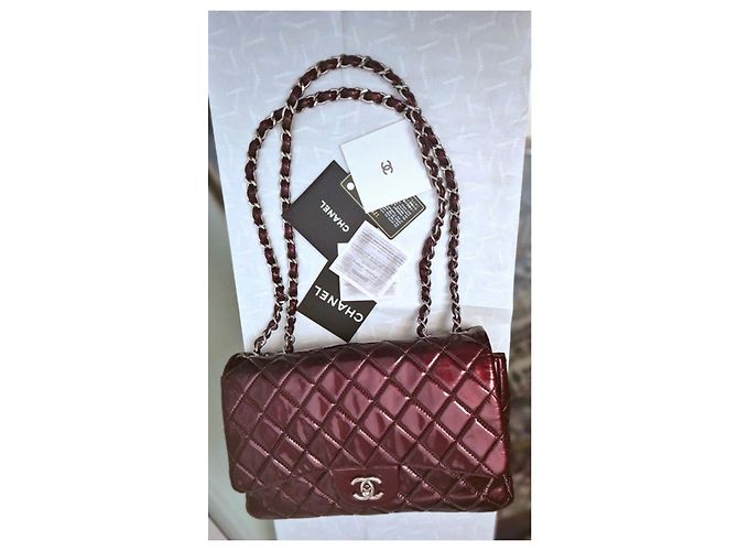 Timeless Chanel Bordeaux intramontabile / Classique Jumbo Bordò - vista 17