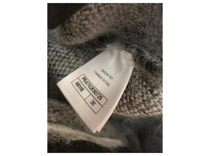 Chanel FW20/21 ABRIGO/PUNTO/CHAQUETA DE ALPACA Negro Blanco - vista 10