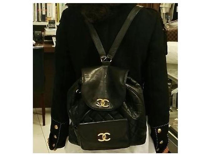 Zaino Chanel in pelle nera Nero - vista 2
