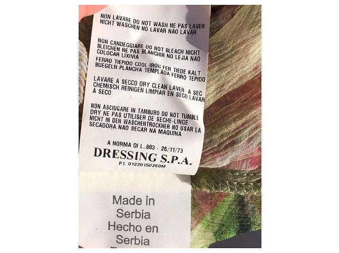 Roberto Cavalli 100% Camicetta di seta Rosa Verde chiaro - vista 10