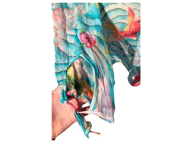 100% Camicetta in seta di Kenzo Rosa Blu chiaro - vista 9