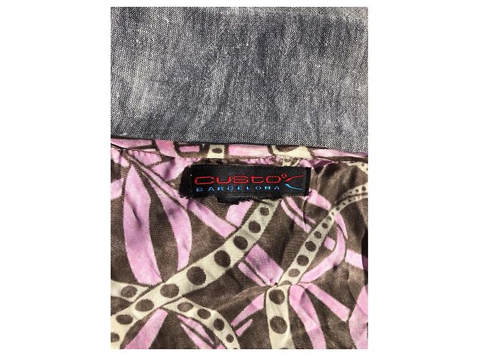 Autre Marque Kleid aus Seide von Custo Pink Hellbraun - Ansicht 6