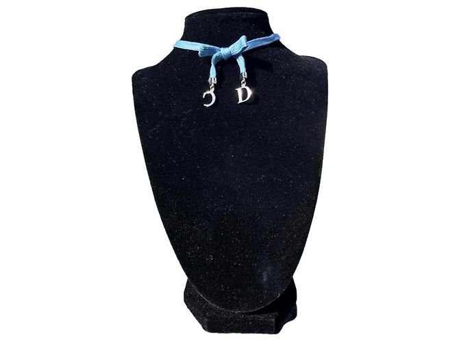 Christian Dior Girocollo e bracciale vintage Dior Blu Silver hardware - vista 3