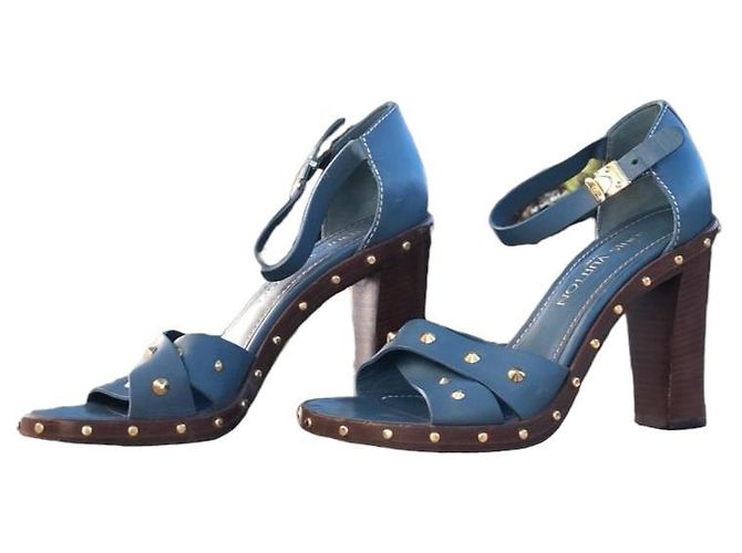 Louis Vuitton Blaue High Heels aus Suhali-Leder von LV - Ansicht 7