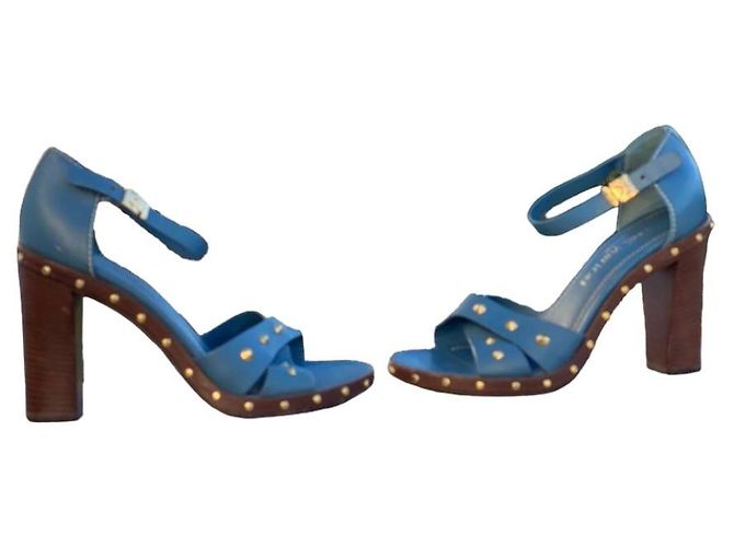 Louis Vuitton Blaue High Heels aus Suhali-Leder von LV - Ansicht 8