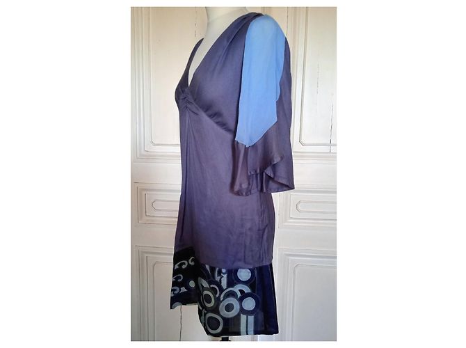 Antik Batik ANTIK ABITO BATIK ABITO MANICHE A FARFALLA TM OR 40/42 Prugna - vista 2