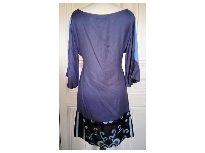 Antik Batik ANTIK ABITO BATIK ABITO MANICHE A FARFALLA TM OR 40/42 Prugna - vista 3