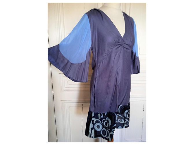 Antik Batik ANTIK ABITO BATIK ABITO MANICHE A FARFALLA TM OR 40/42 Prugna - vista 6