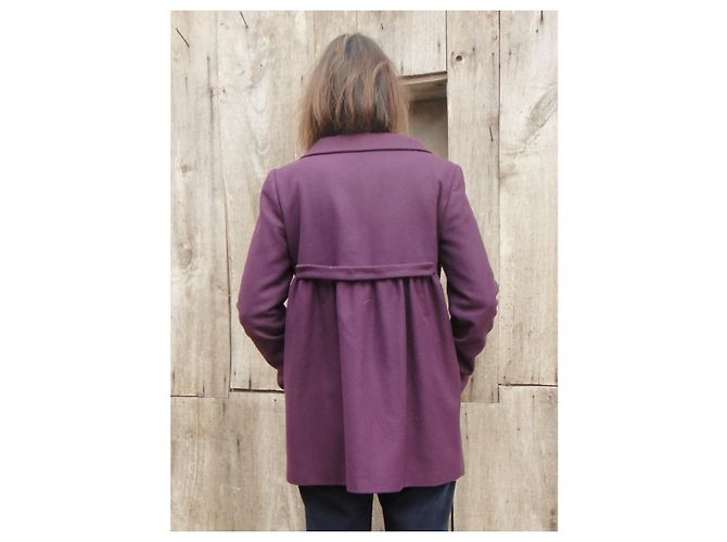 short coat Tara Jarmon size 38 Dark purple - view 4