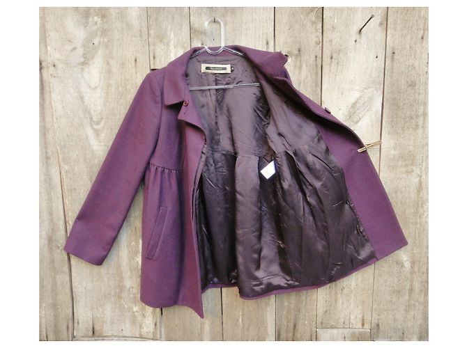 short coat Tara Jarmon size 38 Dark purple - view 7