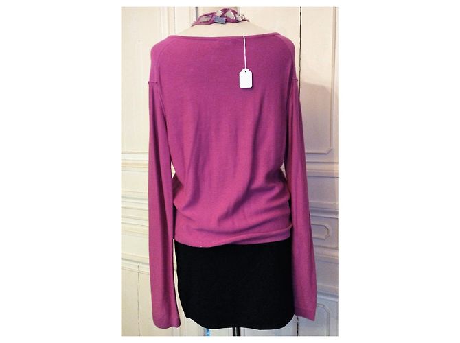 SONIA RYKIEL PULLOVER WESTE POP-KRAGEN GLASSTREIFEN T 42/46 Pink - Ansicht 3
