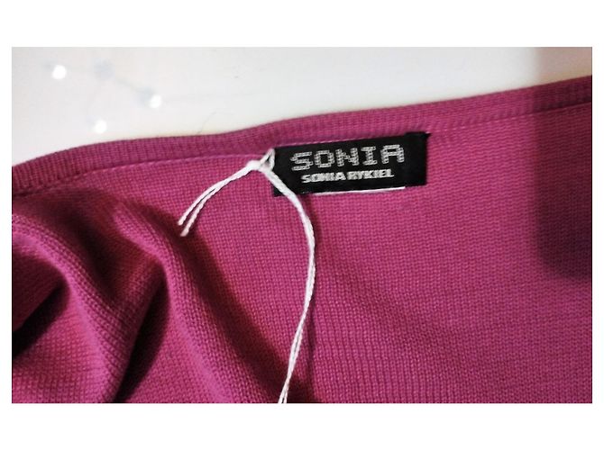 SONIA RYKIEL PULLOVER WESTE POP-KRAGEN GLASSTREIFEN T 42/46 Pink - Ansicht 4