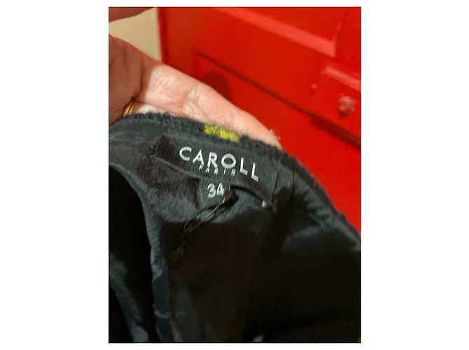 Falda CAROLL de rayas negra Talla 34 Multicolor - vista 4