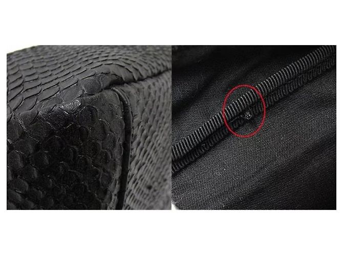 Sac Saint Laurent sac bandoulière homme python châle Noir - vue 9