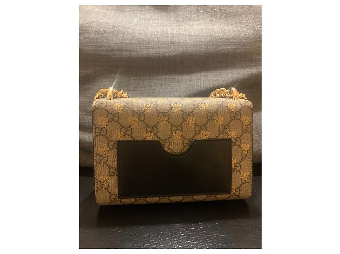 Borsa Gucci Padlock GG Supreme Bee Beige - vista 3