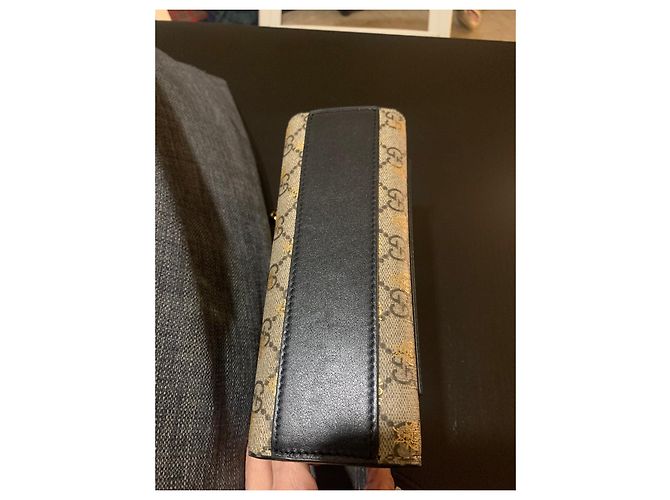 Borsa Gucci Padlock GG Supreme Bee Beige - vista 8